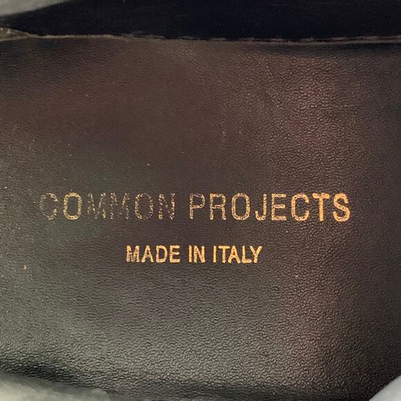 COMMON PROJECTS Size 8 Black Leather Low Top Sneakers - Picture 7 of 9